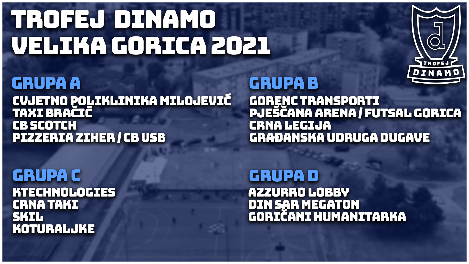 Trofej Dinamo Velika Gorica 2021 Grupe